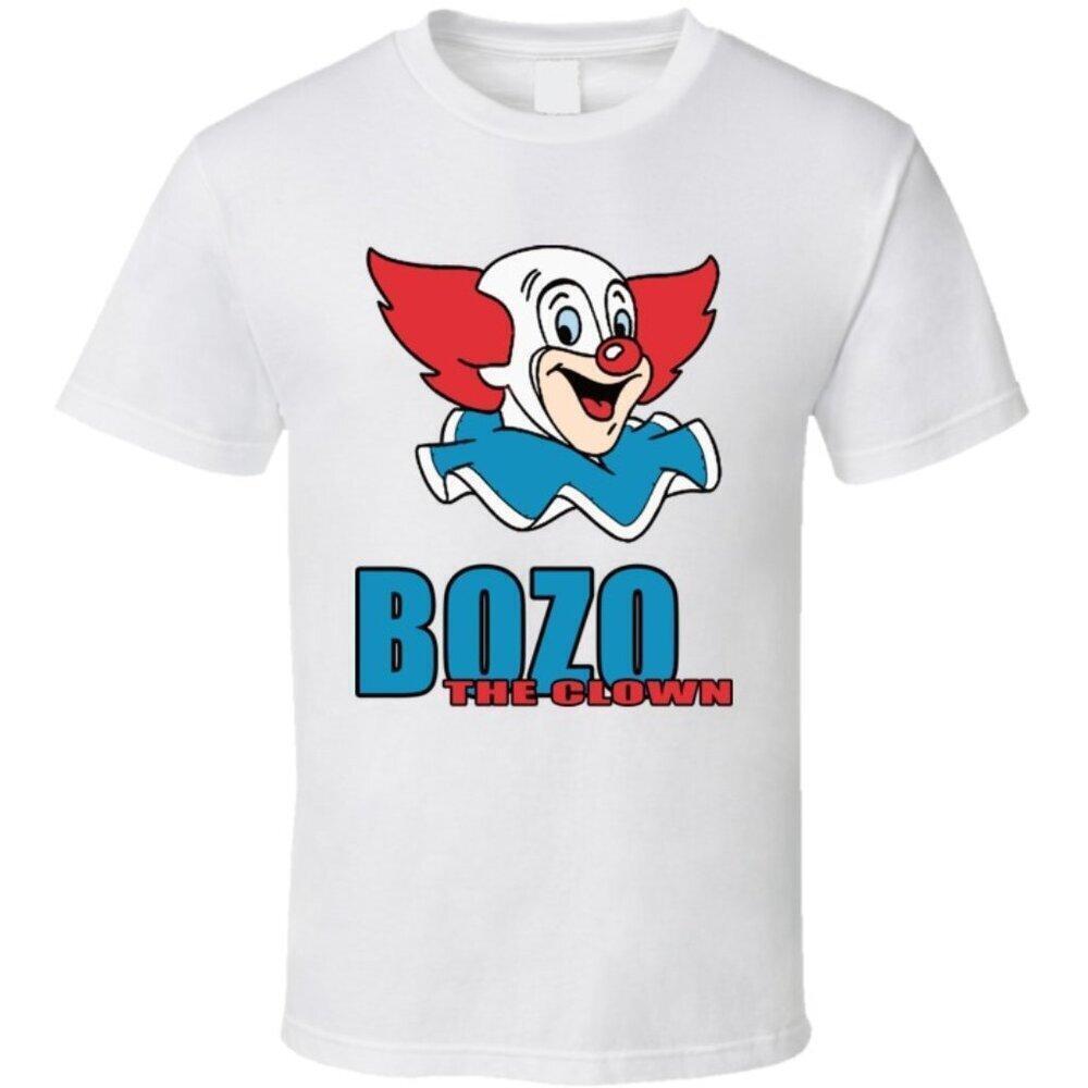 Bozo The Clown Retro Cartoon Classic Character Graphic Humor Casual T-Shirt
